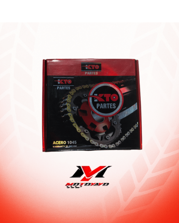KIT PIÑON KTO CON CADENA (KIT DE ARRASTRE) HONDA NXR125 BROSS 54T-17T 428H-132L