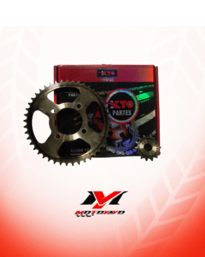 KIT PIÑON KTO CON CADENA (KIT DE ARRASTRE) SUZUKI GS 125, GN 125 45T-14T 428H-124L