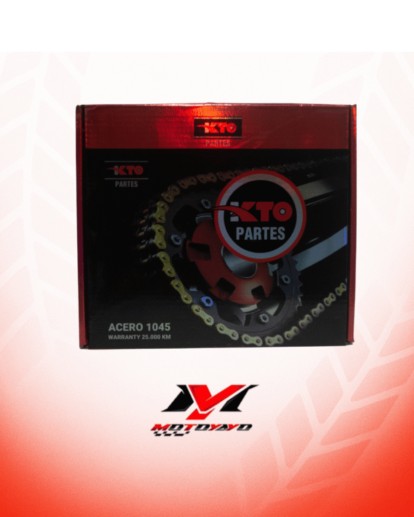 KIT PIÑON KTO CON CADENA (KIT DE ARRASTRE) YAMAHA CRYPTON T110, RX100-115 37T-14T 428H-122L
