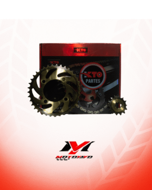 KIT PIÑON KTO CON CADENA (KIT DE ARRASTRE) YAMAHA CRYPTON T110, RX100-115 37T-14T 428H-122L