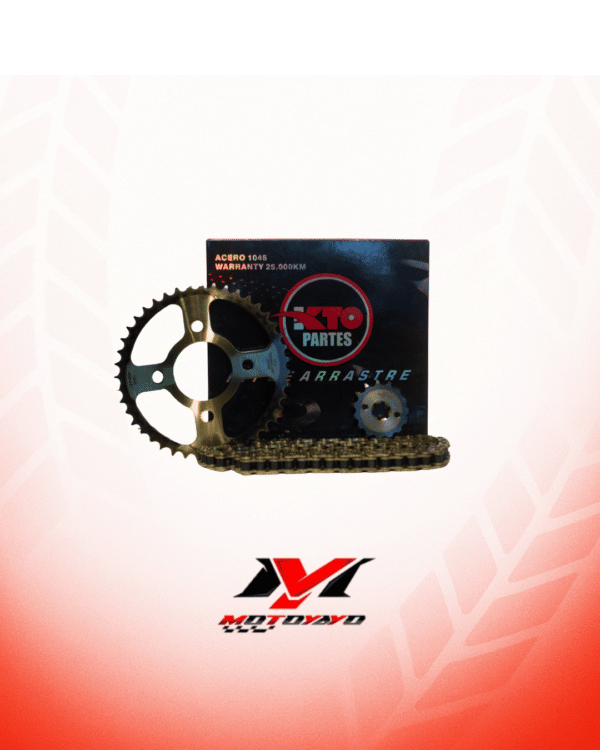 36 KIT PIÑON KTO CON CADENA (KIT DE ARRASTRE) AUTECO PULSAR II 4H 43T-15T 428H-132L SKU: K4759