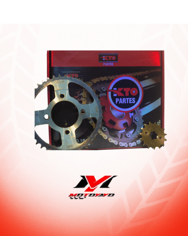 KIT PIÑON KTO CON CADENA (KIT DE ARRASTRE) AKT RTX 150 42T-15T 428H-128L