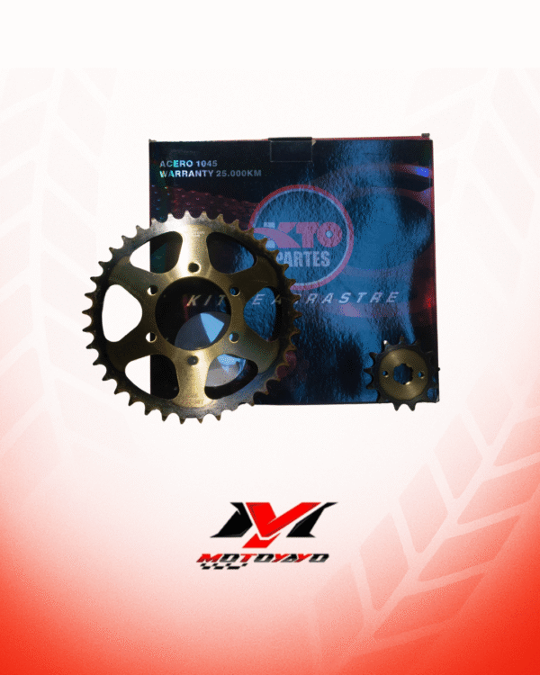 KIT PIÑON KTO CON CADENA (KIT DE ARRASTRE) AKT CR5 180  38T-13T 520H-110L