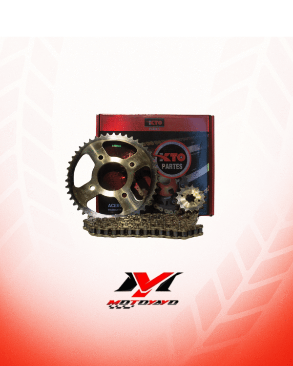 50 KIT PIÑON KTO CON CADENA (KIT DE ARRASTRE) SUZUKI GIXXER 150 45T-15T 428H-132L