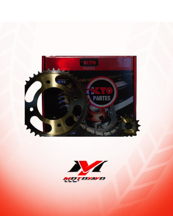 6 KIT PIÑON KTO CON CADENA (KIT DE ARRASTRE) HONDA CBF 125 43T-14T 428H-122L