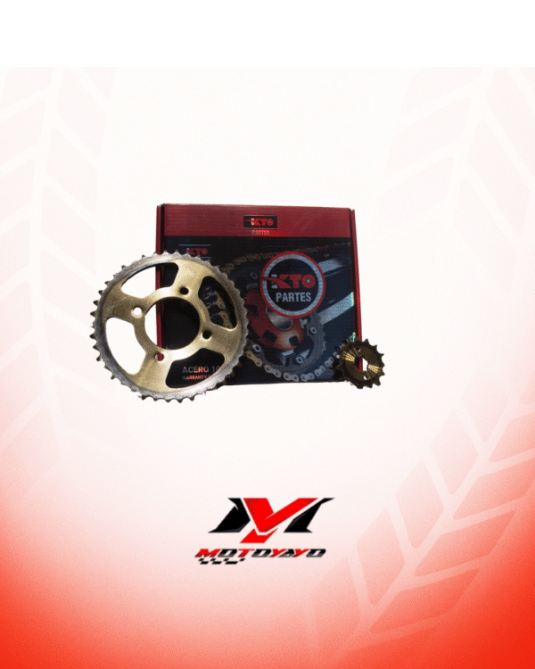 69 KIT PIÑON KTO CON CADENA (KIT DE ARRASTRE) VICTORY COMBAT 125 42T-15T 428H-132L