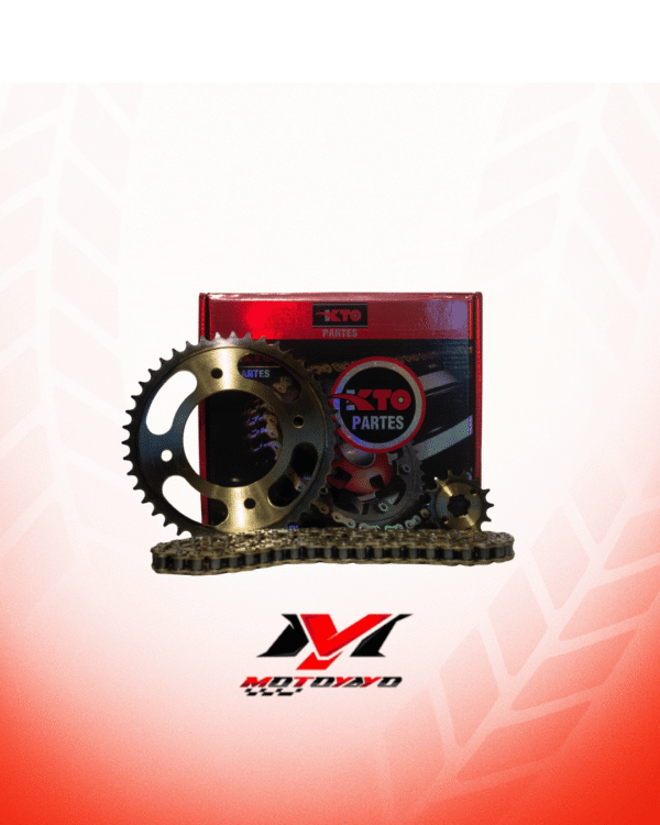 7 KIT PIÑON KTO CON CADENA (KIT DE ARRASTRE) HONDA CBF 125 43T-14T 428H-122L